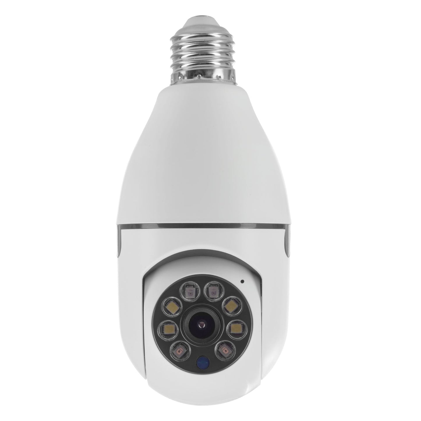 Cámara de seguridad IC-360 Wi-Fi con visión 360 grados, se instala como un foco