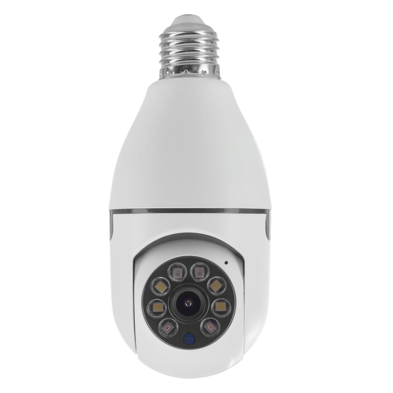 Cámara de seguridad IC-360 Wi-Fi con visión 360 grados, se instala como un foco