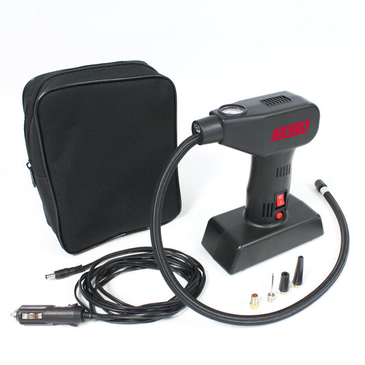 Compresor de aire portátil Air Bolt 12V con manguera y accesorios para auto y bicicleta